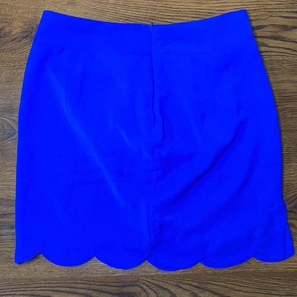 🌷hyfve🌷royal Blue Scalloped Hem Short Skirt - Picture 3 of 5